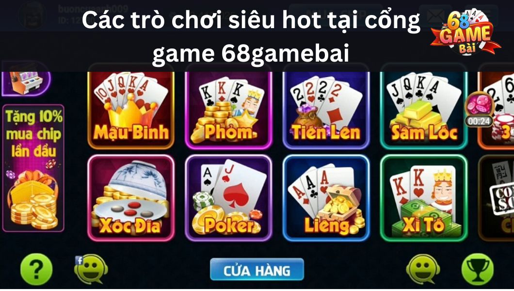 cac tro choi sieu hot tai cong game 68gamebai
